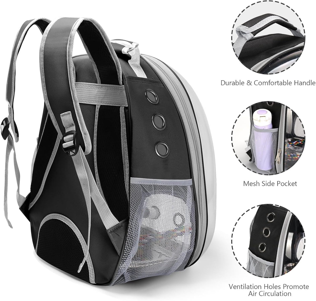 SSAWcasa bird backpack shown worn on back for hands-free outdoor travel