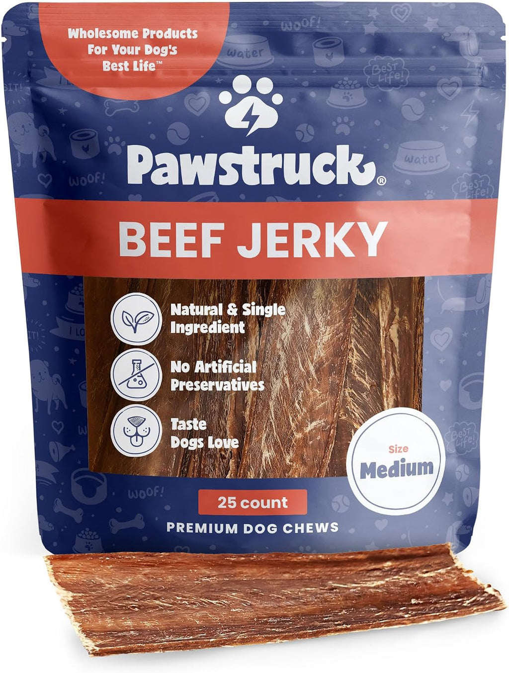 Pawstruck Premium Beef Jerky Dog Treat Chews, Large 10" Strips - Supports Hip & Joint Health, Rich in Glucosamine & Chondroitin, No Added Preservatives - 15 Count - Image 9