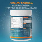 Antioxidant formula dog supplement for cataracts and retinal health support.