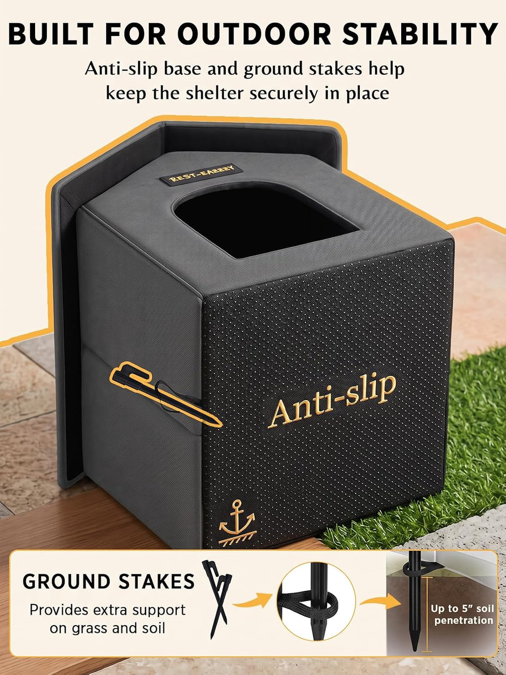 Outdoor Cat House for Feral Cats,Weatherproof & Insulated - Image 6