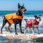 DENTRUN pet safety vest top view highlighting the durable back-side rescue handle.