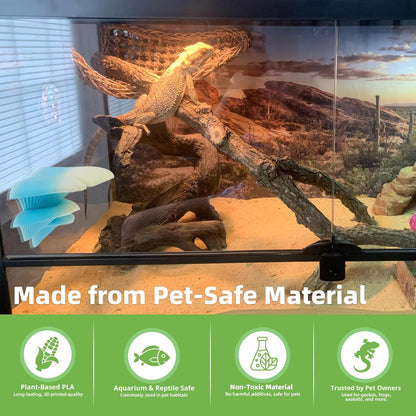 Pet-safe mushroom climbing accessory for bearded dragon