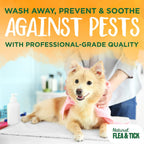Authentic TropiClean one gallon soothing flea treatment for dogs imported product bottle