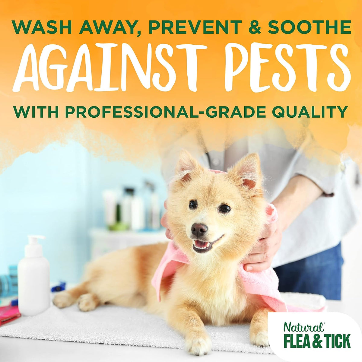 Authentic TropiClean one gallon soothing flea treatment for dogs imported product bottle