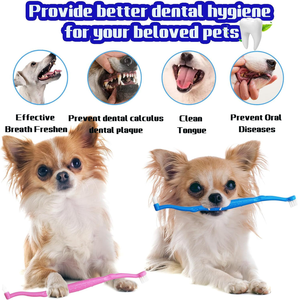Dual Sided Cat Toothbrush Dog Toothbrush Finger Brush Micro Head, Suitable for Small to Large Dogs & Cats (White, Small) - Image 6