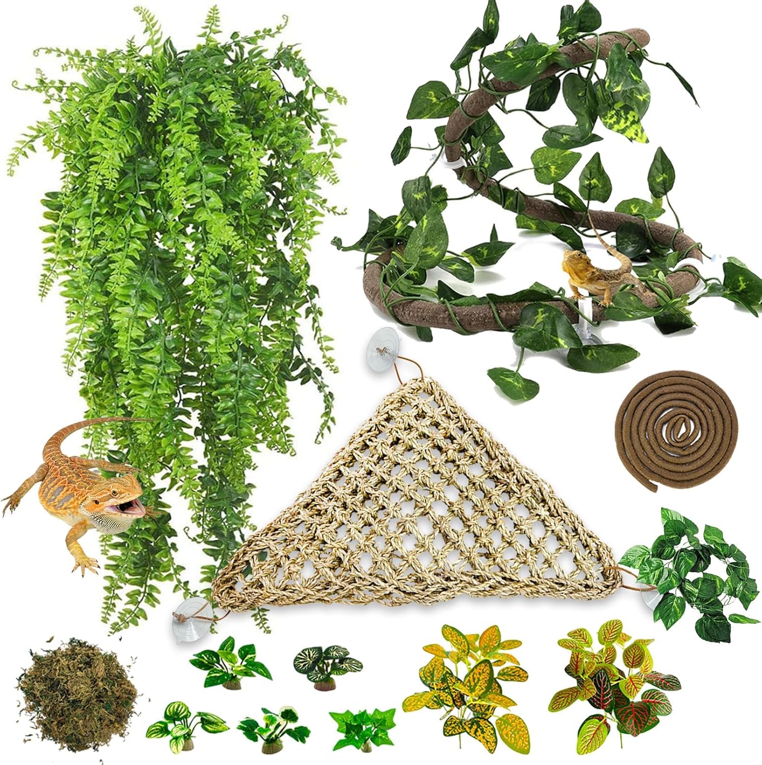Flexible terrarium vines for chameleons and geckos