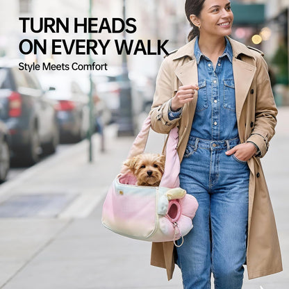 Water resistant exterior of Touchdog pet handbag showing texture