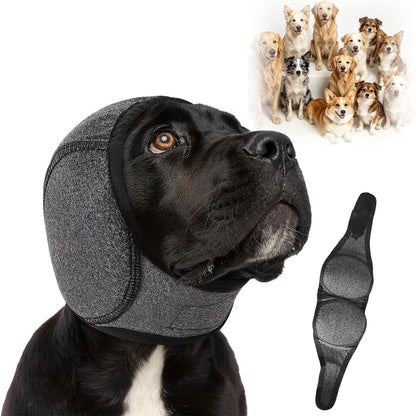 Noise Cancelling Ear Wrap, Adjustable Dog Ear Protection Wrap,Noise Protection Firework Thunder, Dog Ear Muffs Noise Protection, Quiet Silent for Grooming Bathing & Swimming (Blue,L) - Image 10