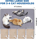 Waterproof and urine proof bottom layer of large grey cat mat protecting floor