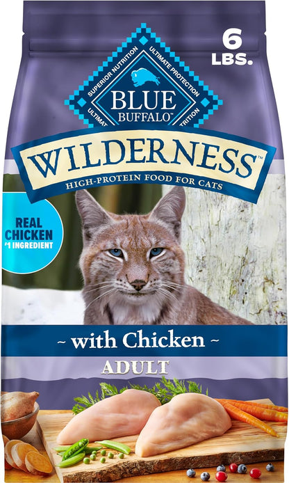 Blue Buffalo Wilderness with Chicken Natural High-Protein Grain-Free Dry Food for Adult Cats, Real Chicken First, Antioxidant-Rich LifeSource Bits Support Immunity, Promotes Strong Muscles, 9.5 lbs. - Image 13