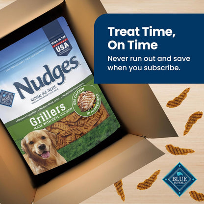 Blue Buffalo Nudges Chicken Grillers Natural Dog Treats, Tender & Meaty Dog Snacks, Easy-To-Tear for Training, Made in the USA with Real Chicken, No Artificial Preservatives, 16 oz. - Image 10