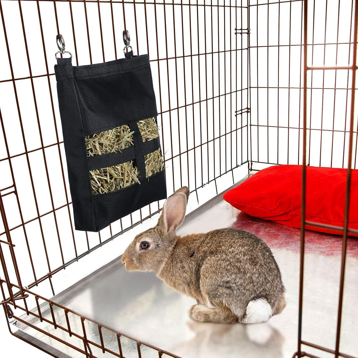 Frienda 2 pieces nylon hay feeder set
