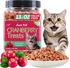 Just Try Urinary Tract Health Cat Treats front view jar for indoor feline wellness.