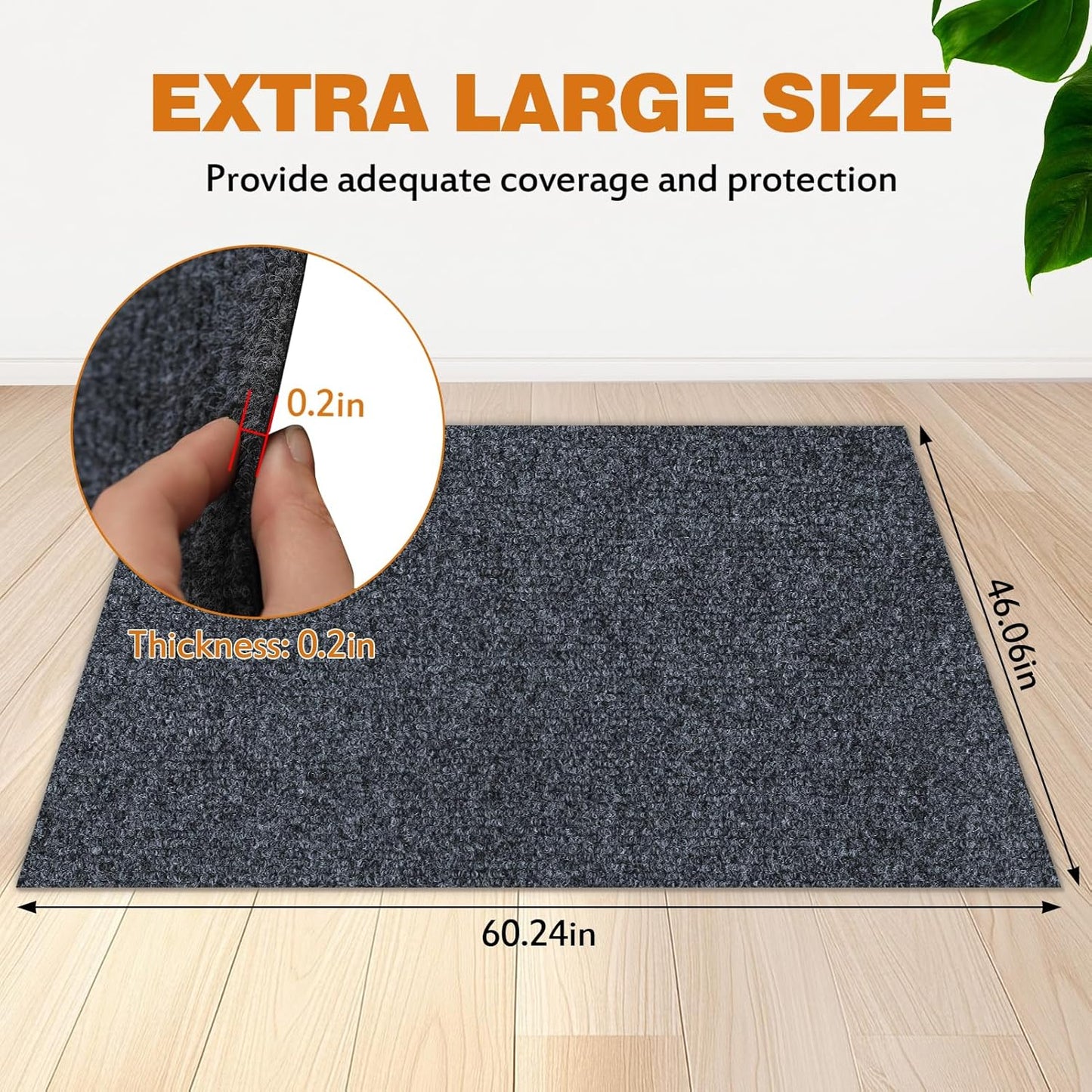 Trinka dog crate mat demonstrating non-slip rubber backing