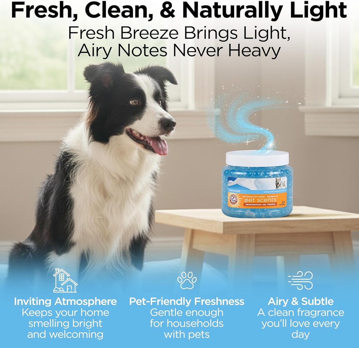 Arm & Hammer for Pets Air Care Pet Scents Deodorizing Gel Beads, Pet Odor Eliminator for Rooms Closets and Small Spaces with Long Lasting Odor Control, Fresh Breeze Scent, 12 oz - Image 10