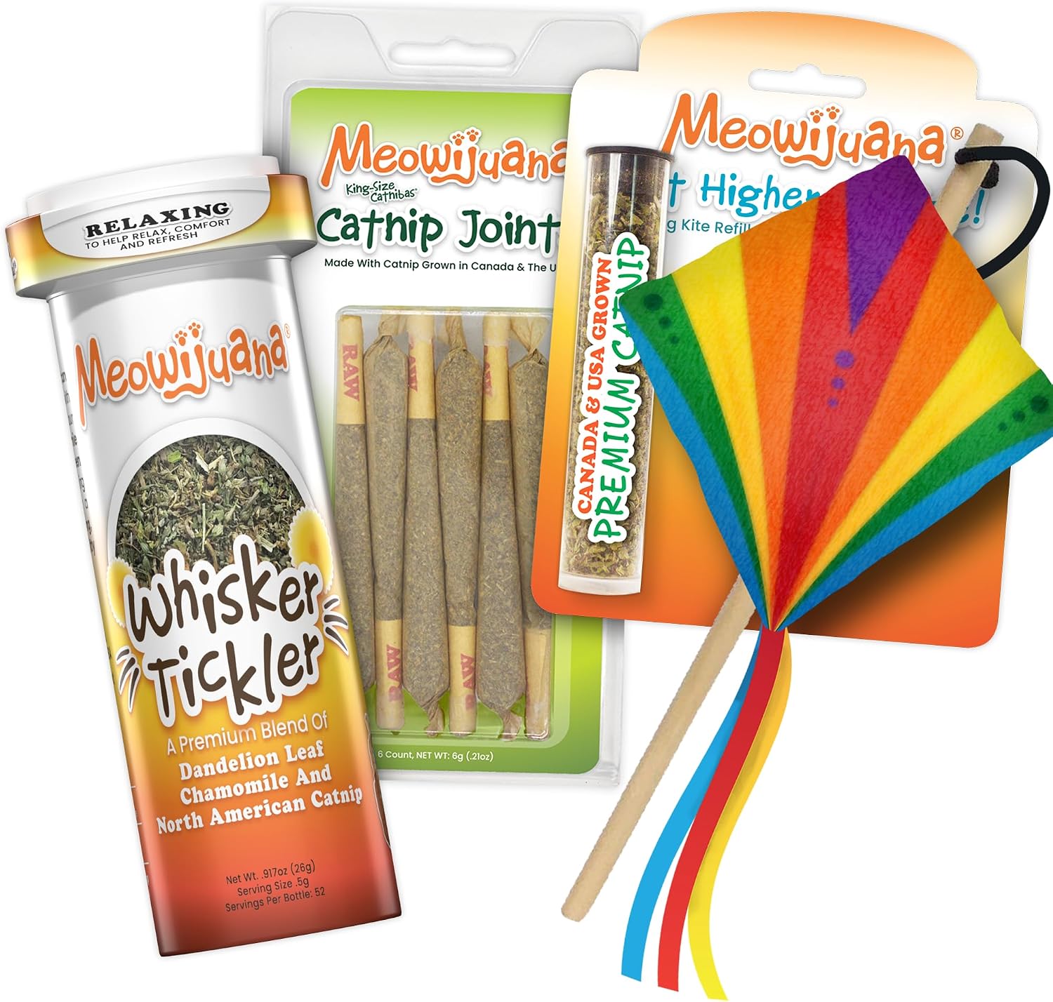 Meowijuana Meowi-Waui Bundle | King Size Catnip Rollies and Meowi-Waui | Hand Harvested and Rolled Dried High Potency Catnip | Grown in North America - Image 12