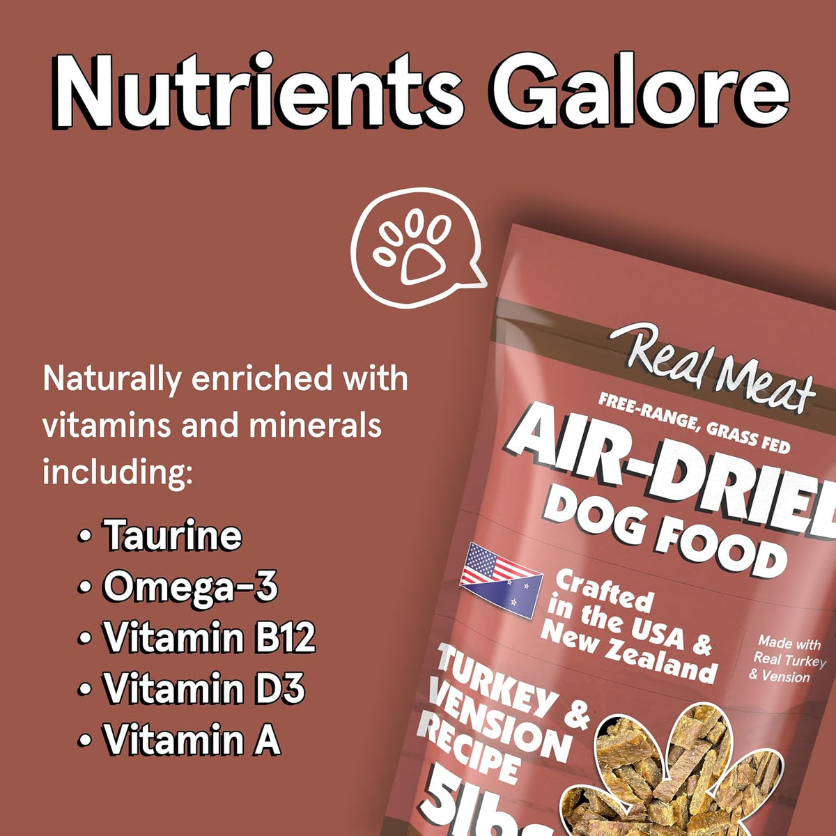Authentic TRMC real meat dog food five pound bag for all life stages