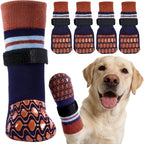 Kuoser Dog Socks for Hardwood Floors Anti Slip, Grippy Socks for Dogs to Prevent Licking Paws, Comfy Booties Dog Anti Scratch Socks Pet Protectors for Jnjured Paw, 4 Pack-S - Image 11