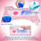 Elastic waist design on pink female cat disposable diaper