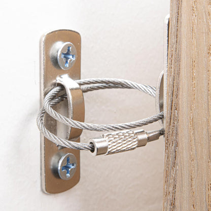 Dhulki 12 pack furniture anchors front view showcasing the anti-tip safety straps and mounting hardware.