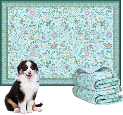 Washable Pee Pads for Dogs, 2 Pack Super Absorbent Reusable Puppy Pads with Colorful Flowers Patterns for Potty Training, Floor, Couch, Bed, and Crate,36"x 48" - Image 14