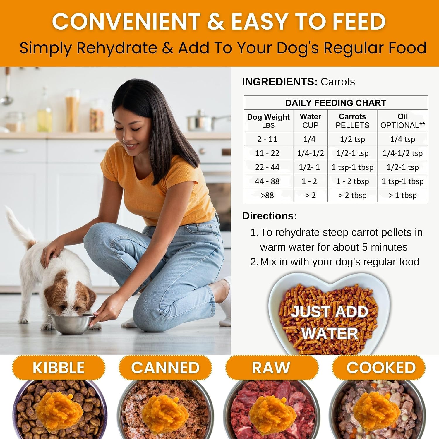 Olewo Carrots nutritional benefits and ingredients label