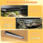 Authentic Hygger Zoo reptile light bar demonstrating the simulated natural desert sunlight distribution pattern