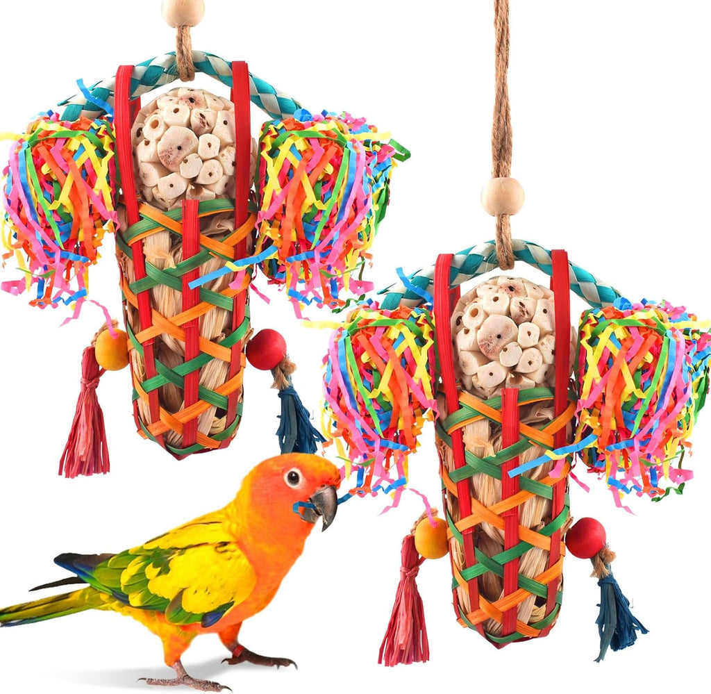 Full packaging view of KATUMO natural sola foraging bird toy