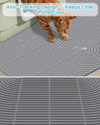Kabeyoe cat litter trapping mat being rinsed with water for easy cleaning