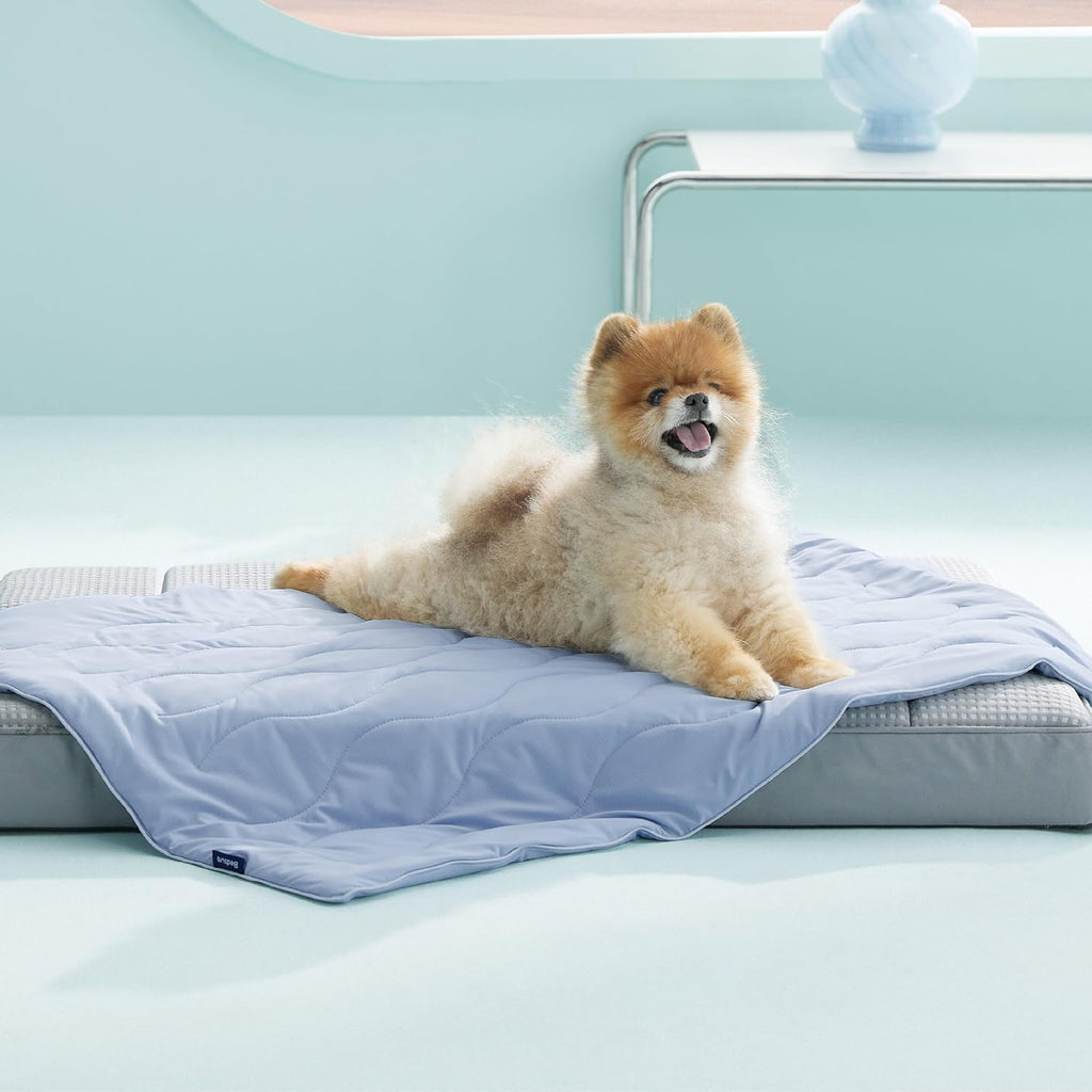 Bedsure Premium Cooling Blanket for Medium Dog - Q-MAX>0.5, Breathable Summer Washable Cold Pet Throw Blanket, Soft Durable Self Cooling Cat Mat for Hot Weather, Pearl Grey, 30x40 - Image 12