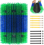 Extra Large Size Livestock Scratching Brush, Upgraded Horse/Goat/Cow/Cattle Scratcher Brush for Grooming, Itch Relief Horse Scratcher Brushes Kit with Two Sets of Mounting Screws(1-Pack,Black) - Image 11