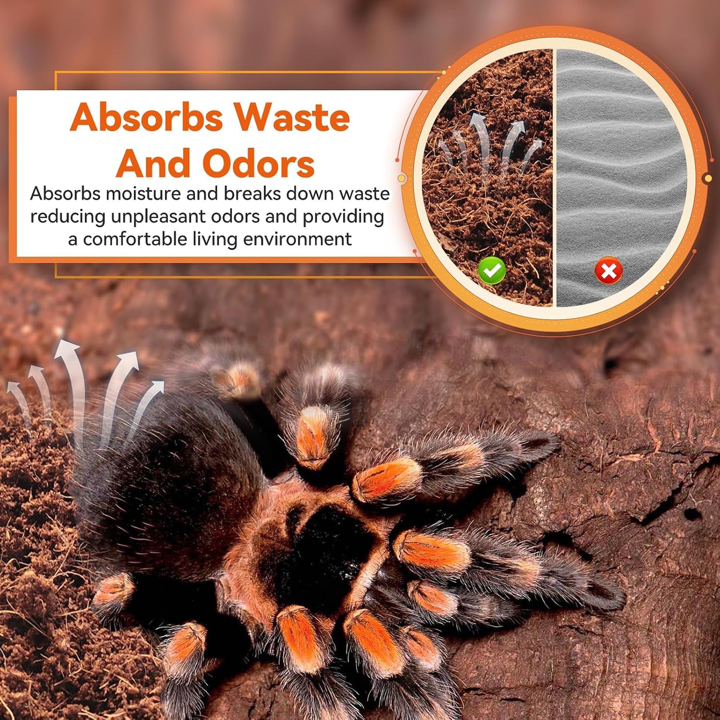 Legigo 100 percent organic coconut shell litter showcasing fine fibrous texture for burrowing pets
