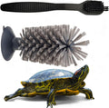 Homedy Crafts turtle shell cleaning suction brush front view attached to glass