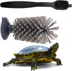 Homedy Crafts turtle shell cleaning suction brush front view attached to glass