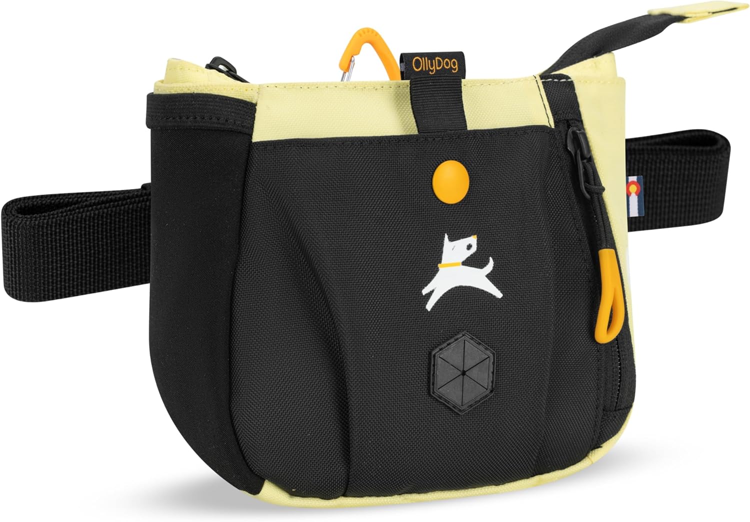 OllyDog Backcountry Day Bag | Hands-Free Dog Training Treat Pouch | Fanny/Hip Pack with Zipper Closure & Built-in Poop Bag Dispenser | Removable Waist Clip (Raven S'25) - Image 13