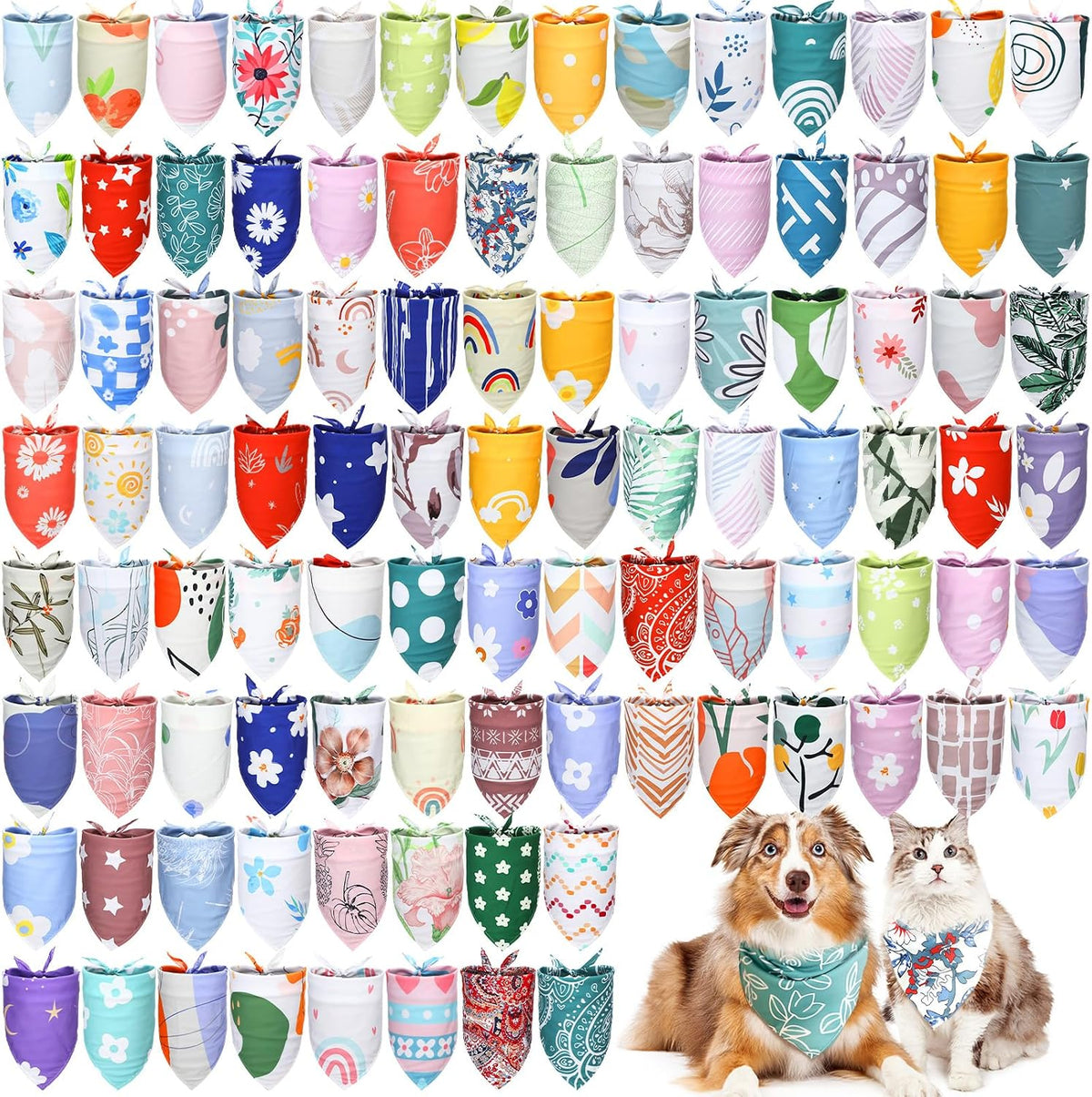 Huhumy 30 Pcs Adopt Me Dog Bandanas Bulk Pet Bibs Colorful Triangle Scarf Pet Adopt Me Bandanas for Medium Large Dogs Birthday Adoption Grooming Costume Decor - Image 15
