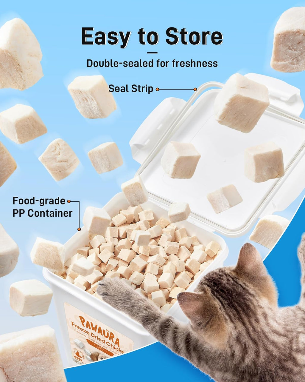 Pawaura grain free pet treats 500 grams packaging
