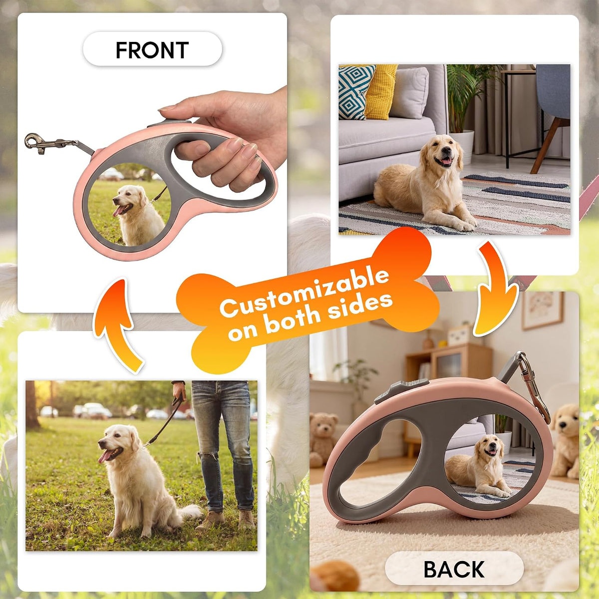 Demonstration of 360 degree anti-tangle swivel on dog leash