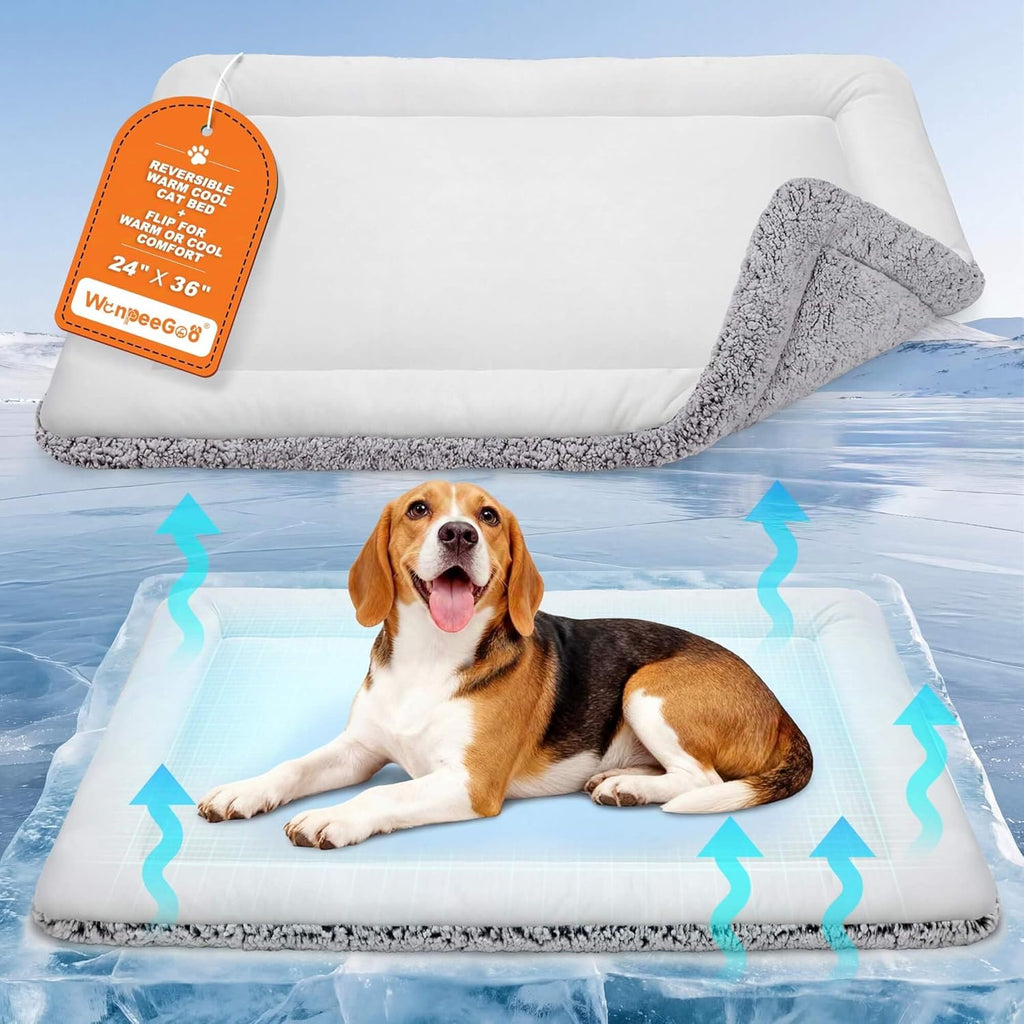 Cat Cooling Mat, Self Warming Cat Bed, Reversible Warm & Cooling Cat Bed, Winter Warm Cat Pad & Summer Cooling Cat Mat for Kittens & Small Dogs, Perfect for Crates, Beds & Sofas, Gray, 18" x 24" - Image 13