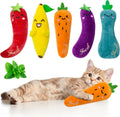 Seyezo vegetable-themed catnip toys front view for indoor cats
