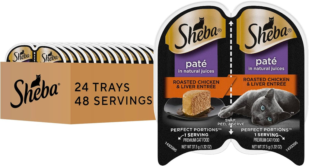 Sheba Perfect Portions Wet Cat Food Pate Sustainable Salmon Entree, 2.6 oz. Twin-Pack Trays, Cat Food Wet Recipe (24 Count, 48 Servings) - Image 14