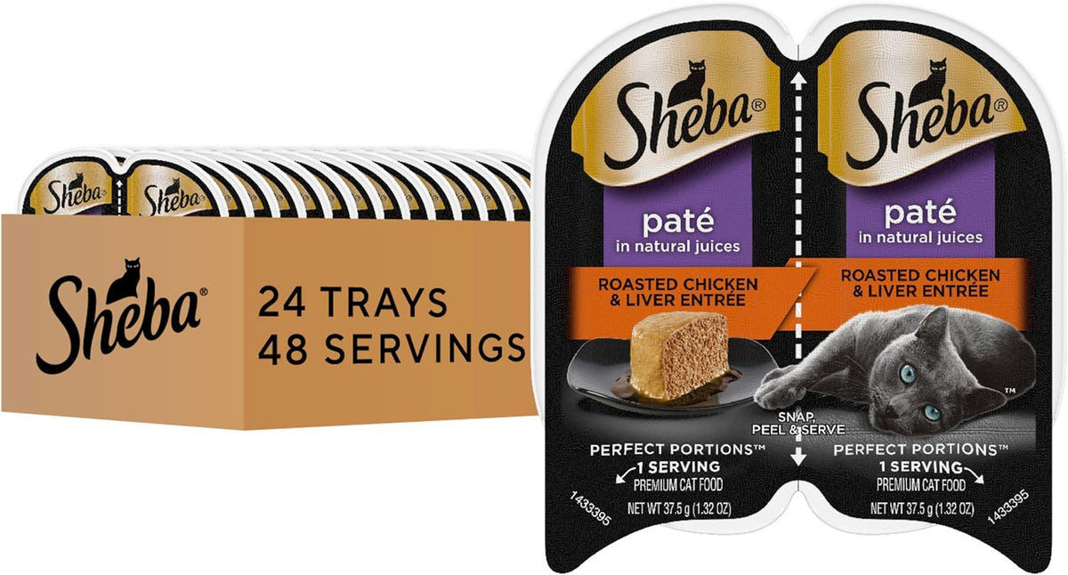Sheba Perfect Portions Wet Cat Food Pate Sustainable Salmon Entree, 2.6 oz. Twin-Pack Trays, Cat Food Wet Recipe (24 Count, 48 Servings) - Image 14