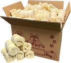 Woofley's five to six inch buffalo beef cheek roll for canine oral care