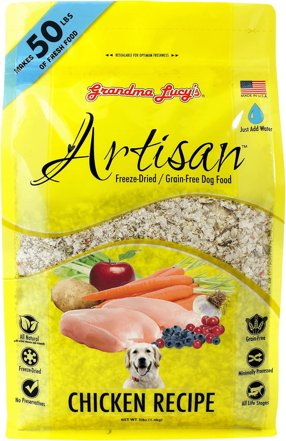 Grandma Lucy's Artisan Pre-Mix Dog Food, Grain Free and Freeze-Dried - 3Lb Bag - Image 9