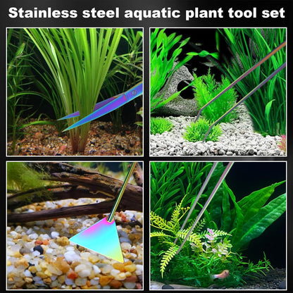 Vibrant rainbow finish of the Funnytek extra long aquarium starter kit under fish tank lighting