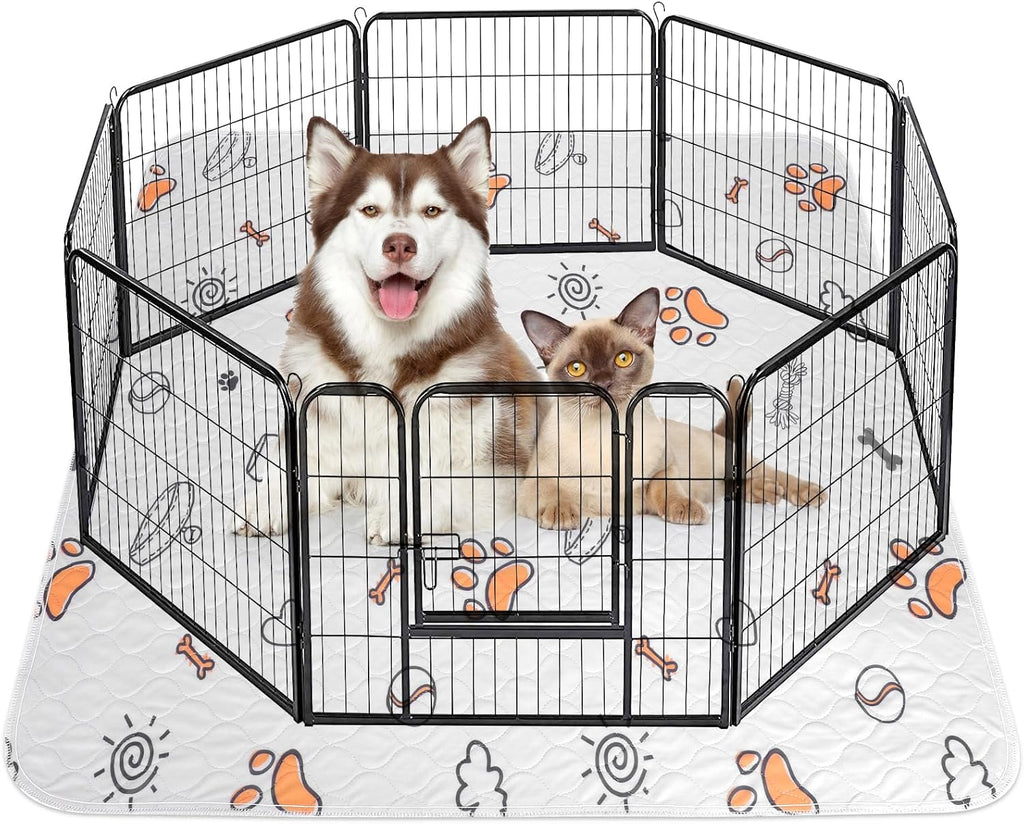 Furtime puppy training mat placed on a wooden floor