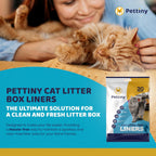 Pettiny cat litter tray bags laid flat showing length