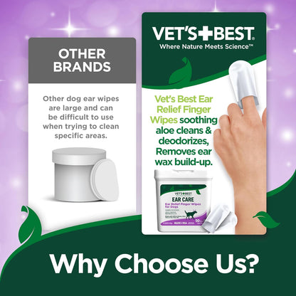 Dog ear cleaning supplies packaging back label details