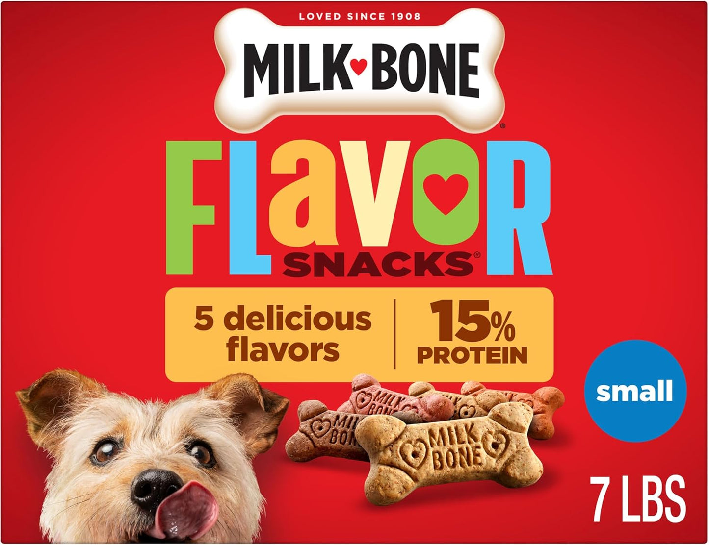 Milk-Bone Flavor Snacks Small Dog Biscuits, Flavored Crunchy Dog Treats, 24 Oz. Box - Image 11