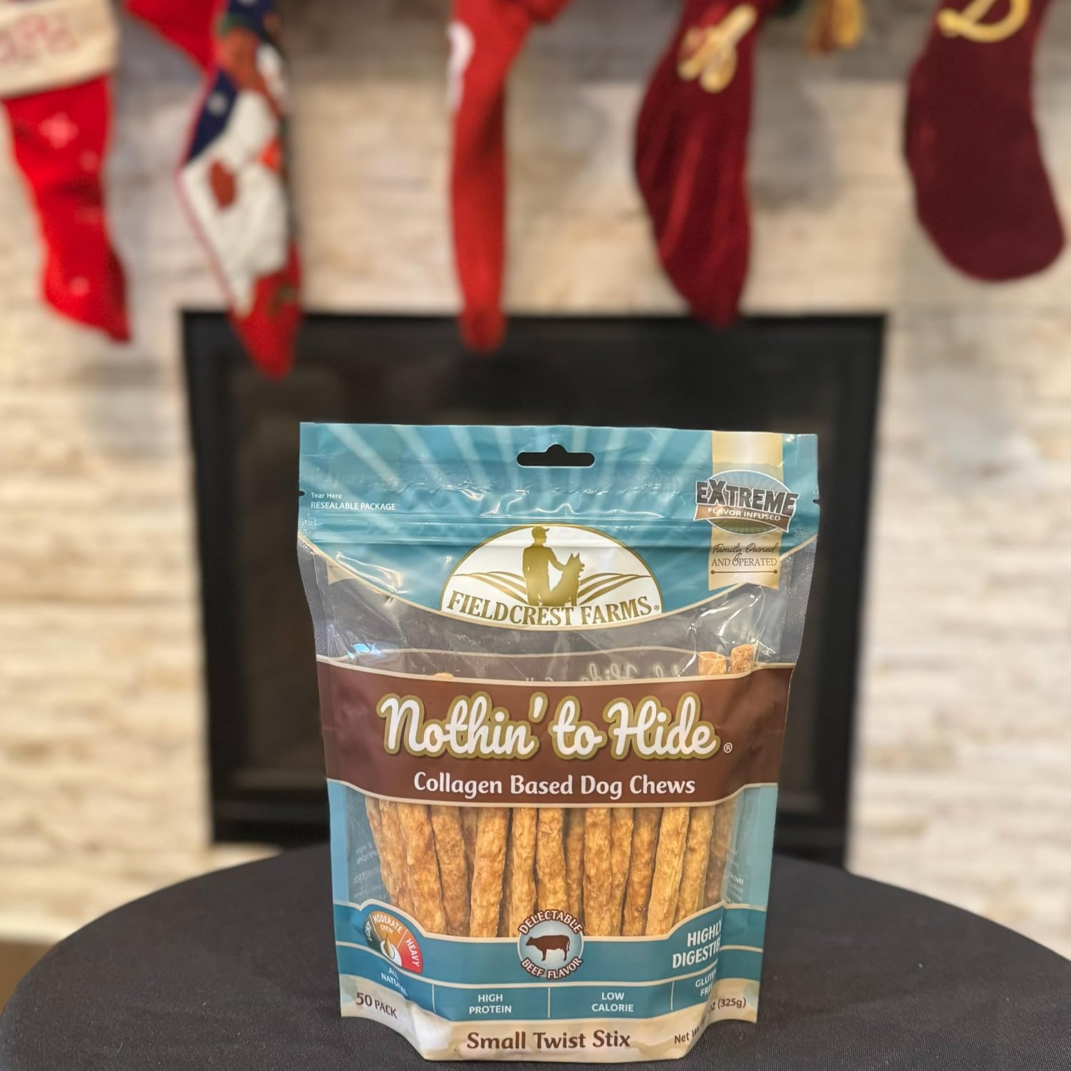 Fieldcrest Farms Nothin' to Hide Twist Stix, Beef Flavor, Easily Digestible, Supports Skin, Coat, Joints & Muscles, for Moderate Chewers Under 15lbs, 50 Pieces - Image 15